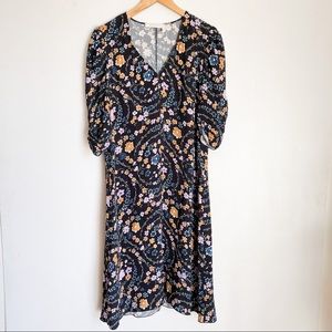 See by Chloé | Black Floral Puff Sleeve Dress